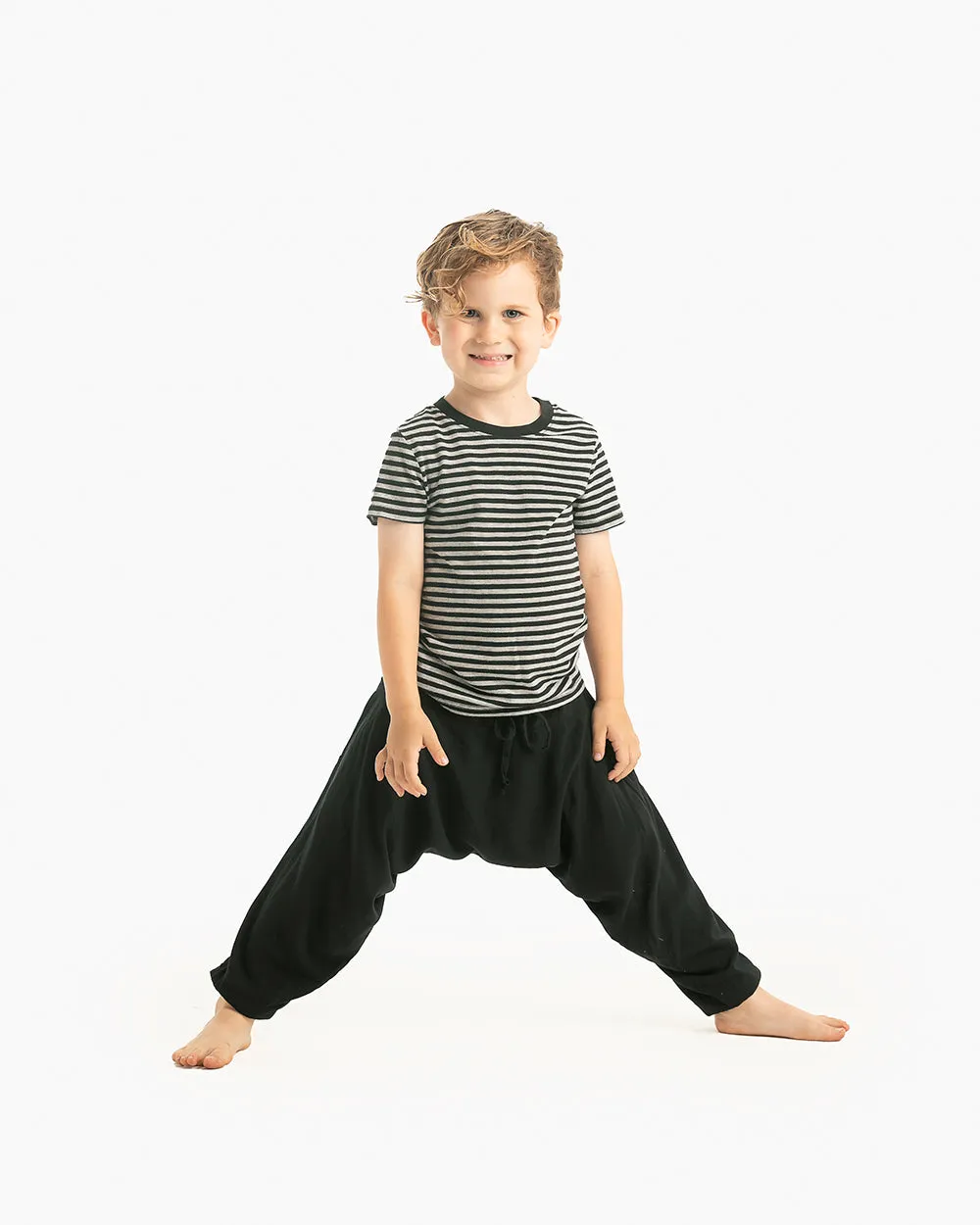 Kids Black Harem Pants