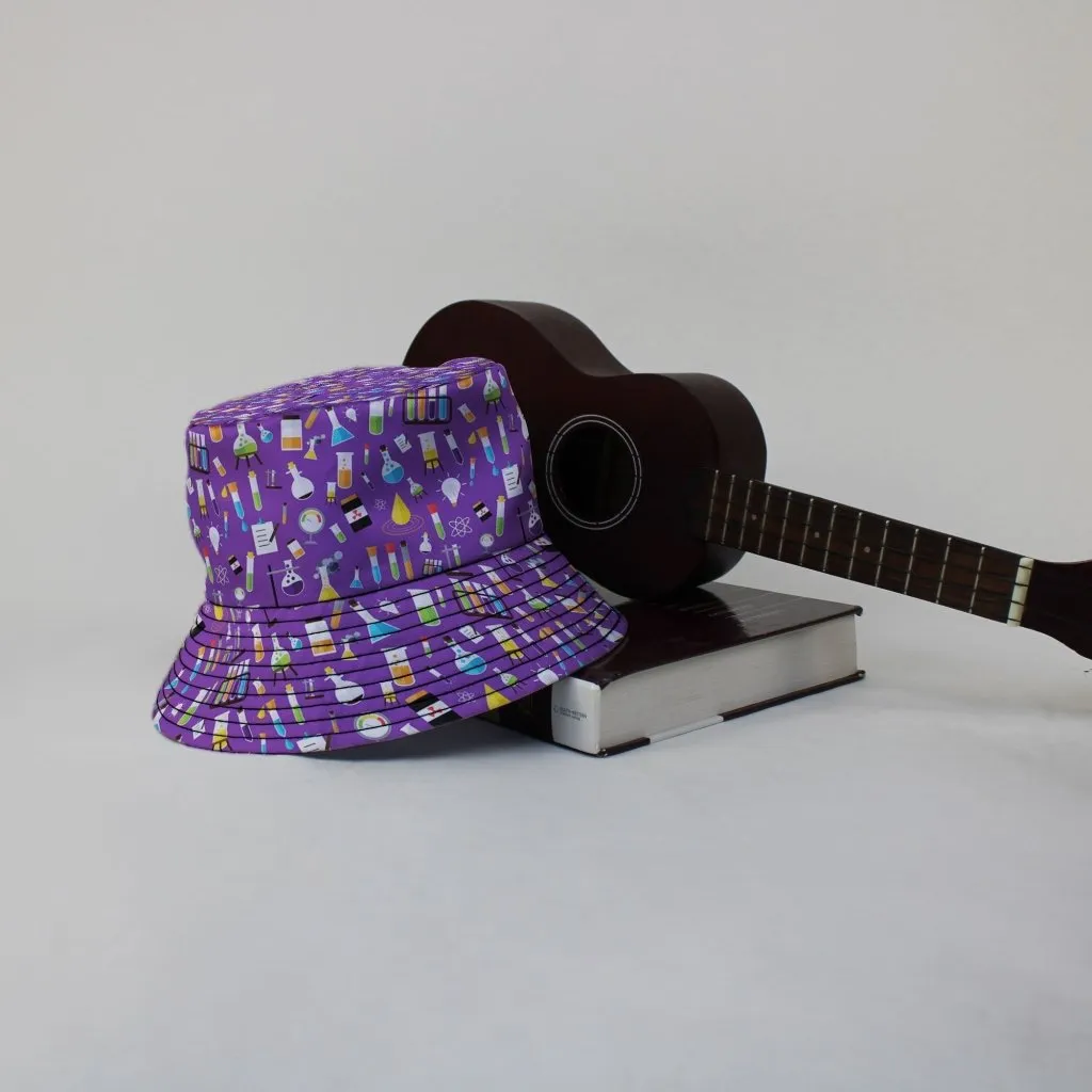 Lab Beakers Purple Science Bucket Hat