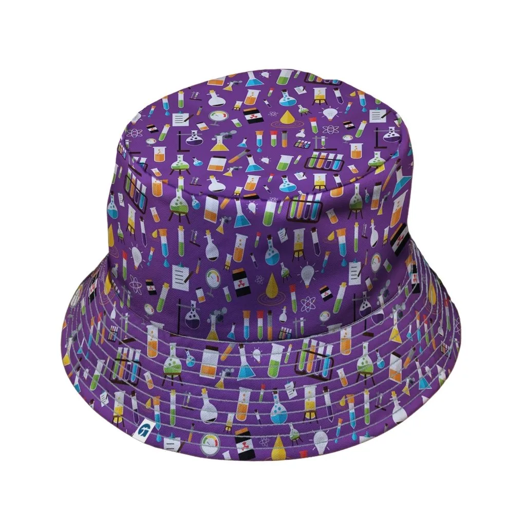 Lab Beakers Purple Science Bucket Hat