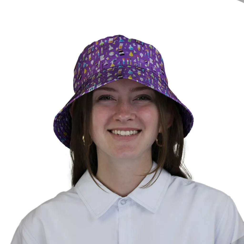 Lab Beakers Purple Science Bucket Hat