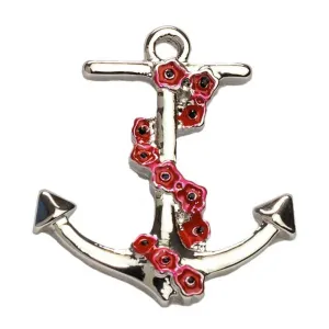 Lila Jewellery 20mm Poppy Entwined Anchor Pin