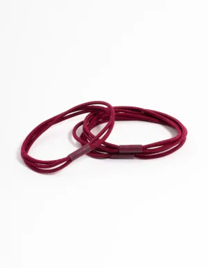 Maroon Multi Hair Tie Pack