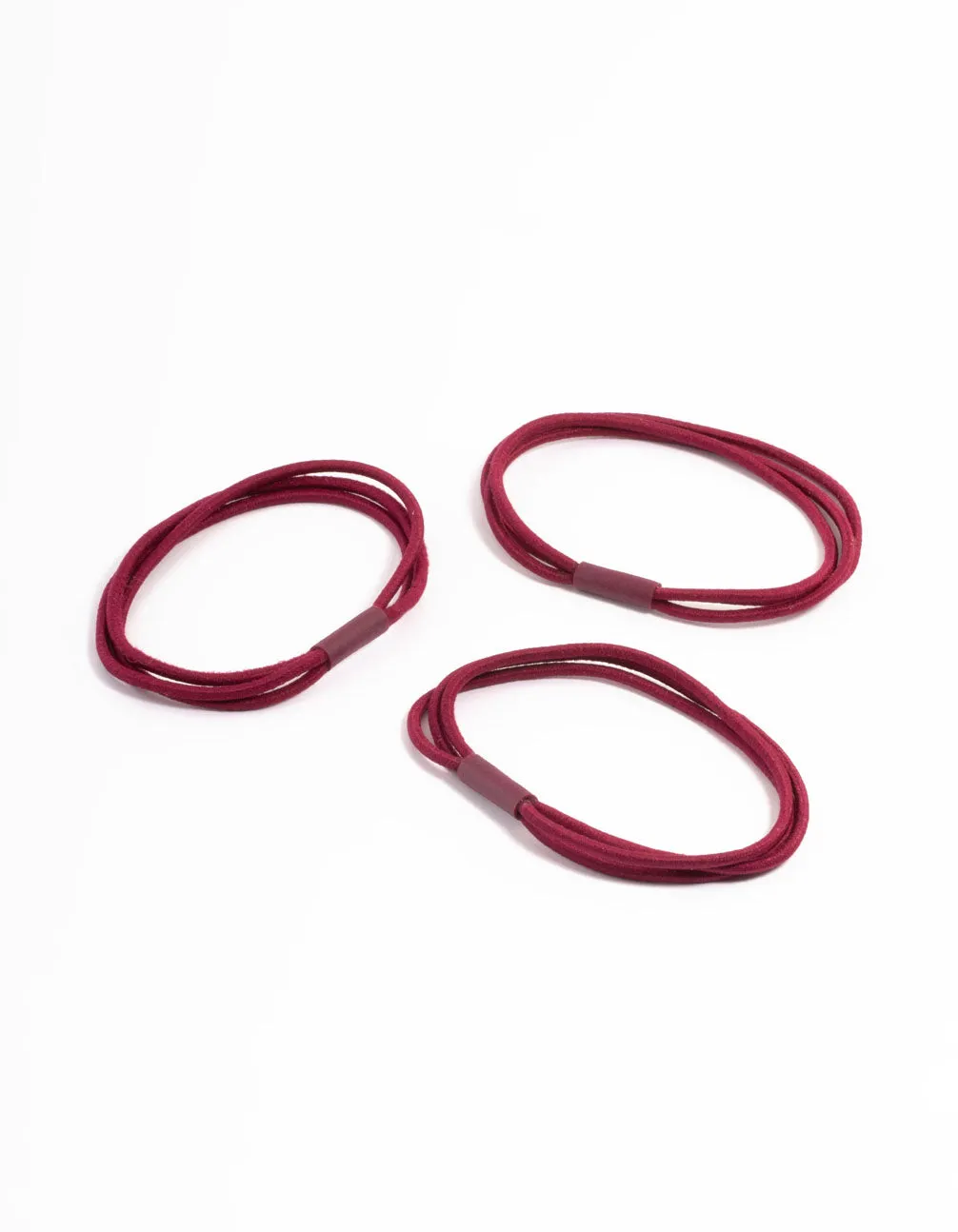 Maroon Multi Hair Tie Pack