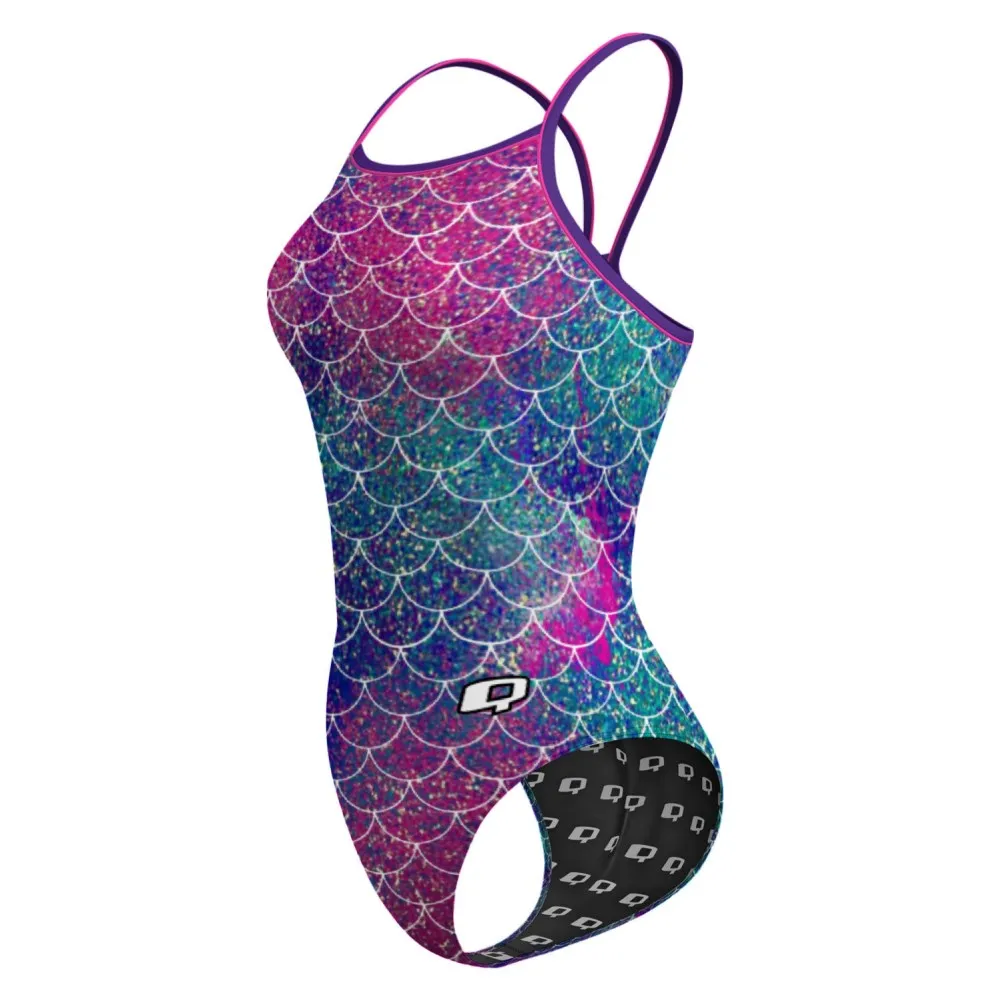 Mermaid Scales Skinny Strap Swimsuit