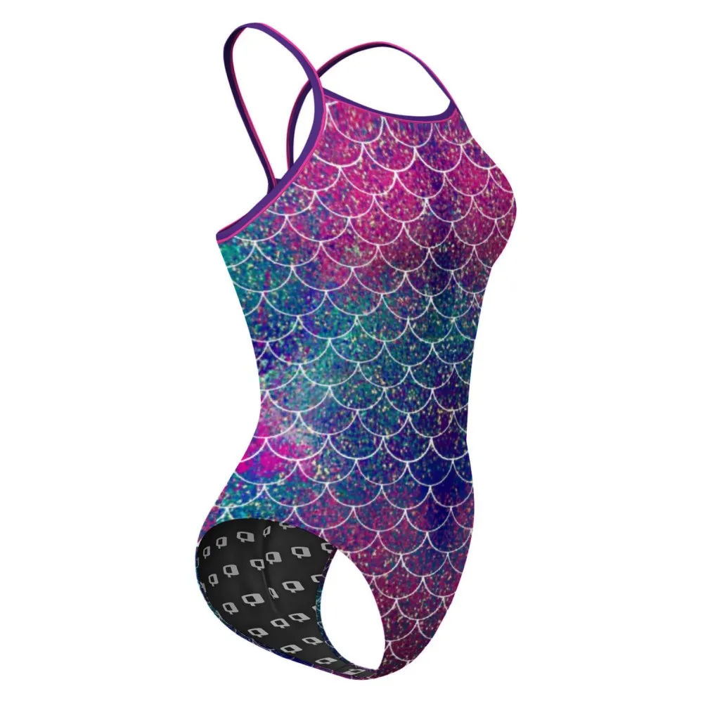 Mermaid Scales Skinny Strap Swimsuit