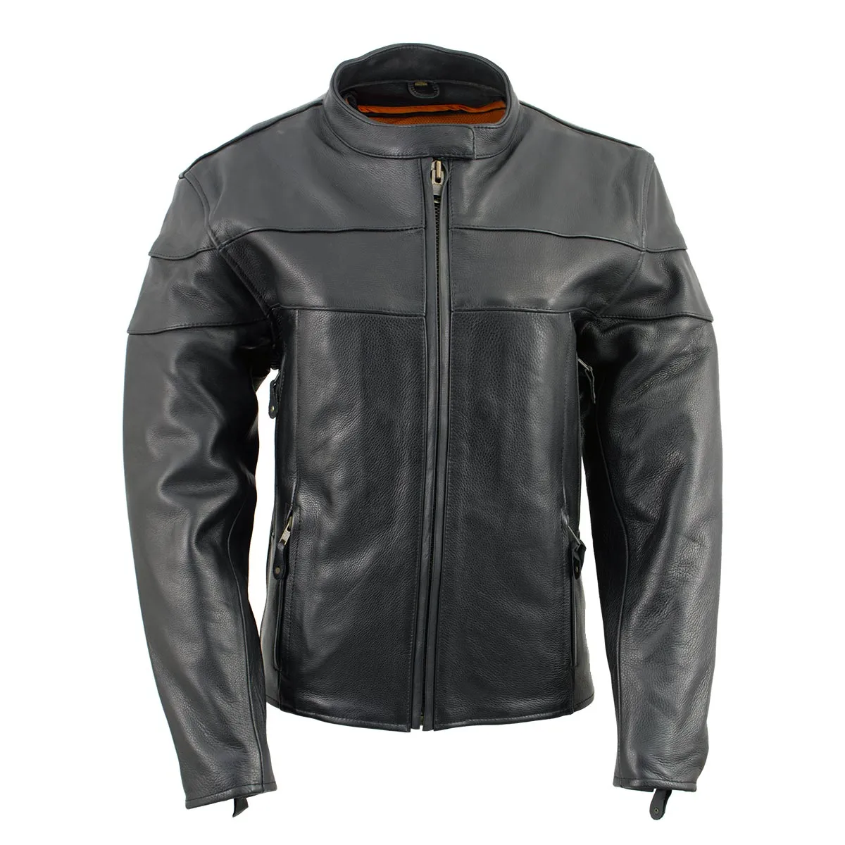 Milwaukee Leather SH7083 Women's Black ‘Euro Racing’ Vented Leather Jacket with Side Stretch