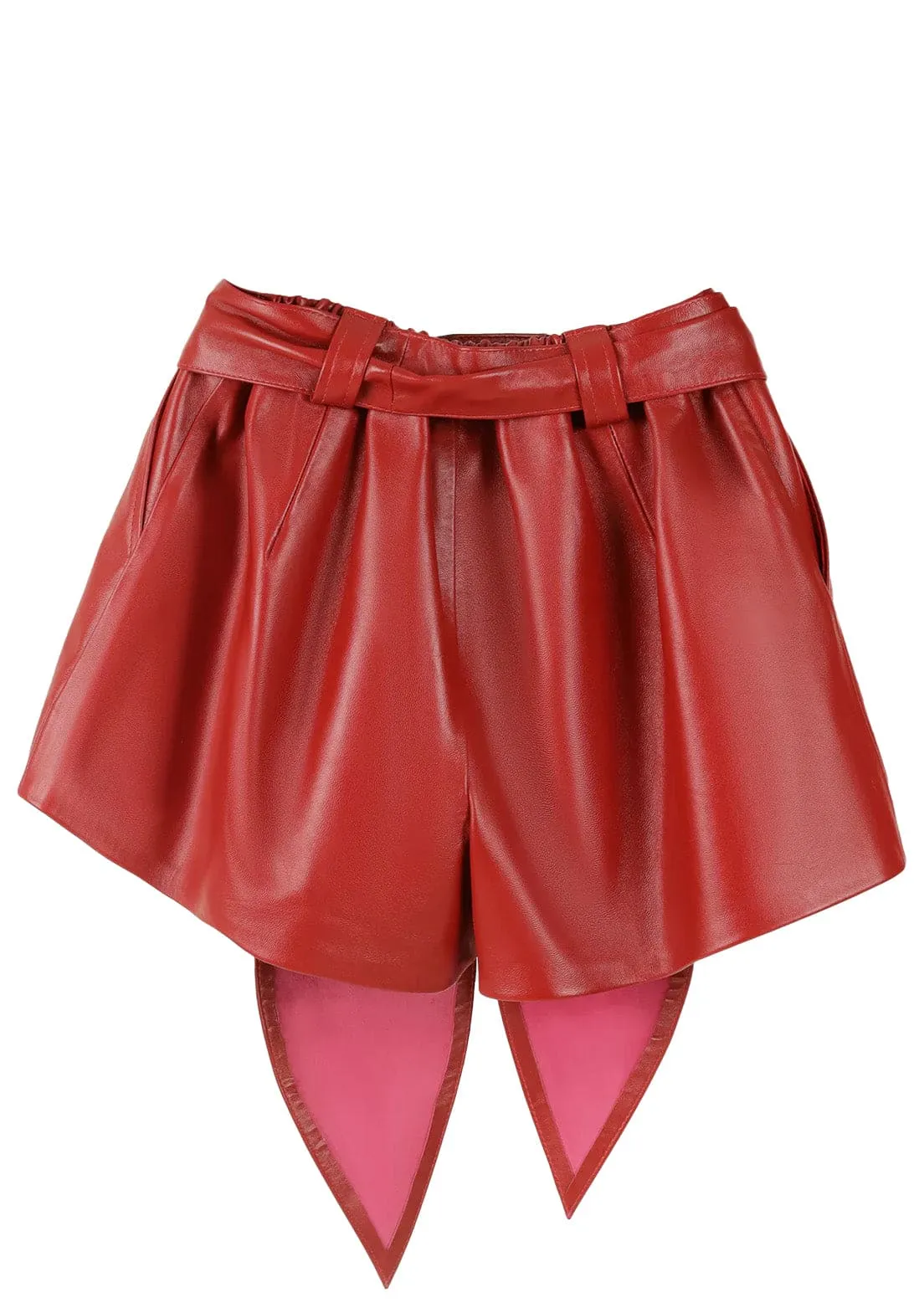 Moonbow Removable Belt Leather Shorts