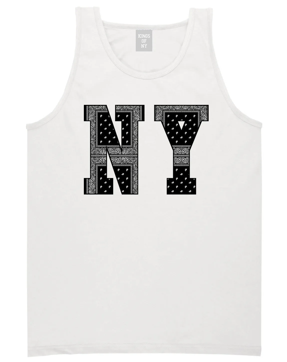 NY Bandana Print New York Black Flag Tank Top