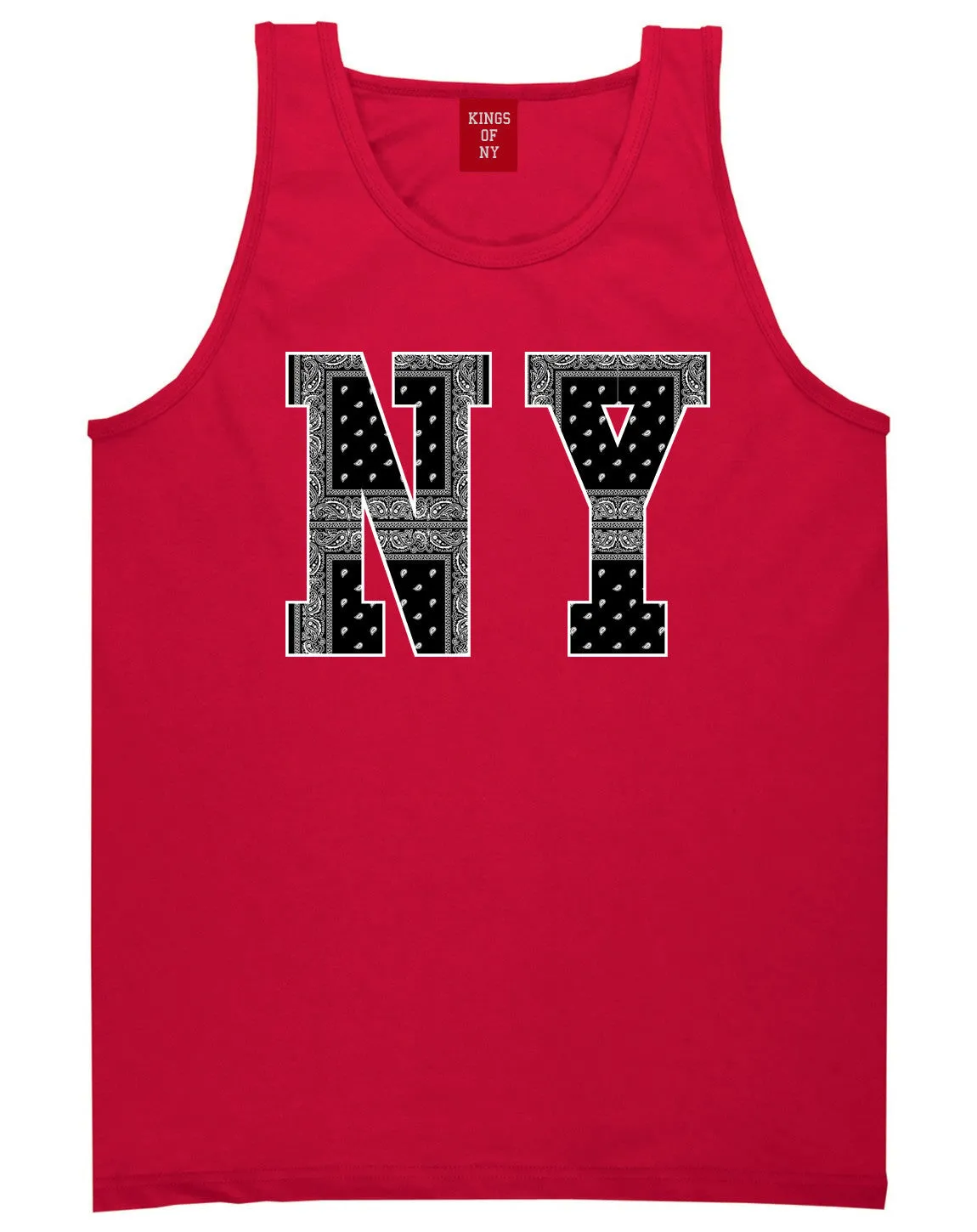 NY Bandana Print New York Black Flag Tank Top