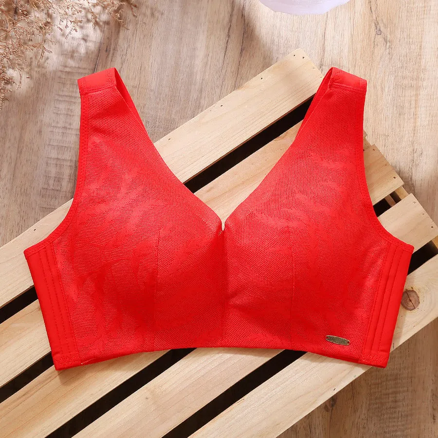 OCW Bra Wireless Cotton Vest Shape Lace Thin Cup Breathable Breast Support Spring Summer