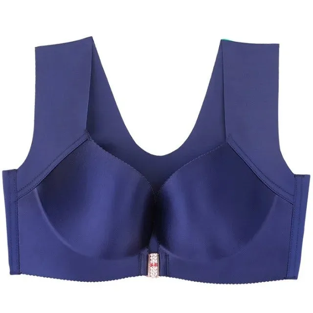 OCW Bra Wireless Jewel Front Buckle Seamless Pad Breathable Enhancing Split Big Size Lingerie