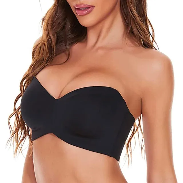 OCW Strapless Push Up Bra Convertible Seamless Plus Size Bandeau