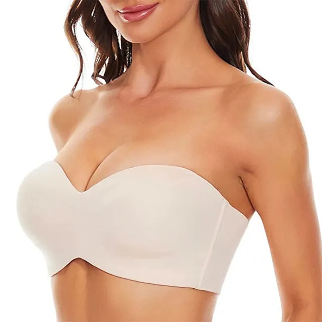 OCW Strapless Push Up Bra Convertible Seamless Plus Size Bandeau