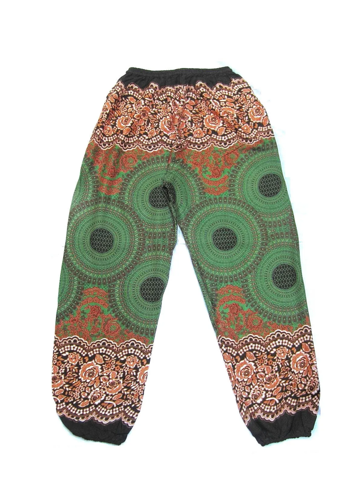 Olive Green Mandala Print Harem Yoga Pants