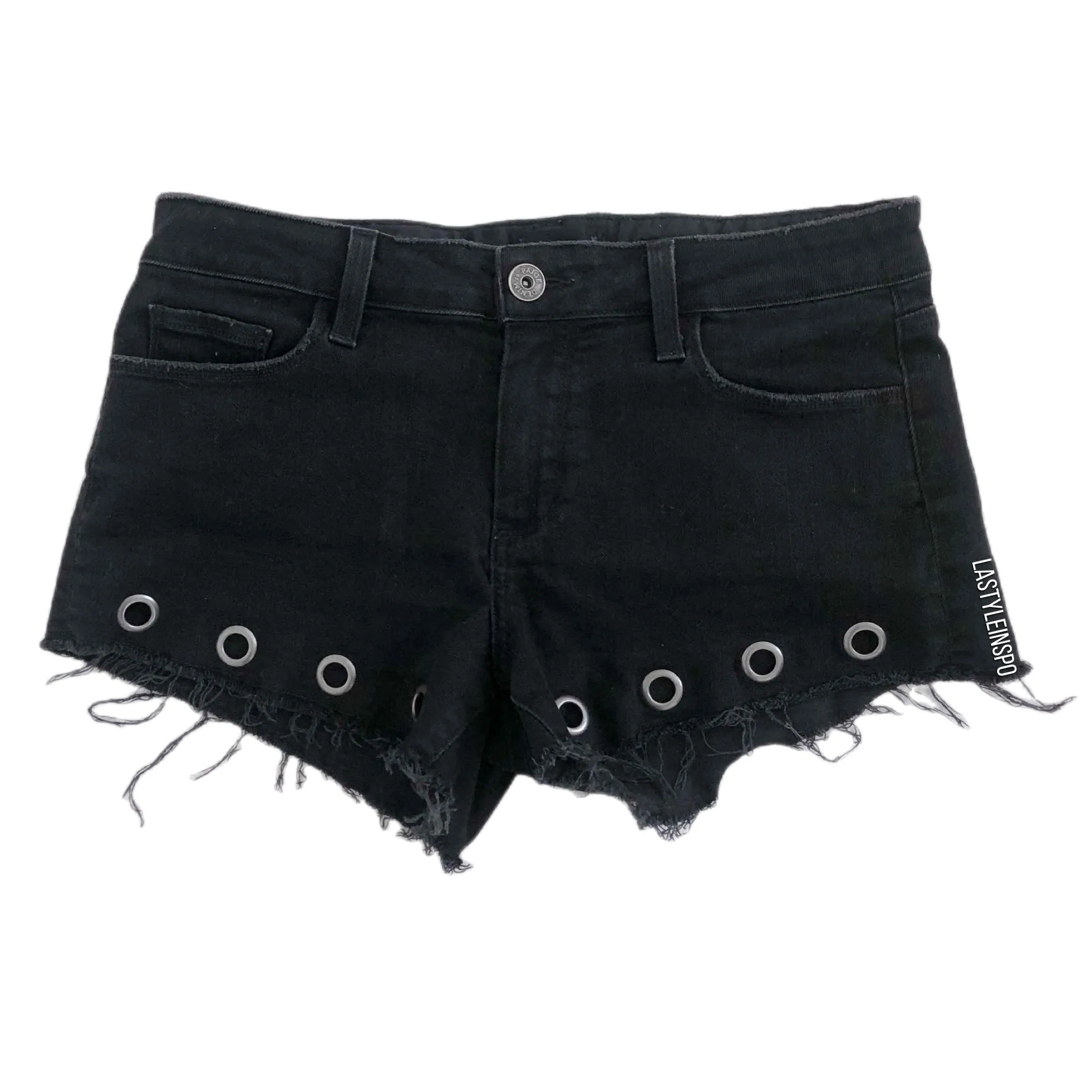 PAIGE Keira Jean Shorts Metal As seen on Rosie Huntington-Whiteley Size 25