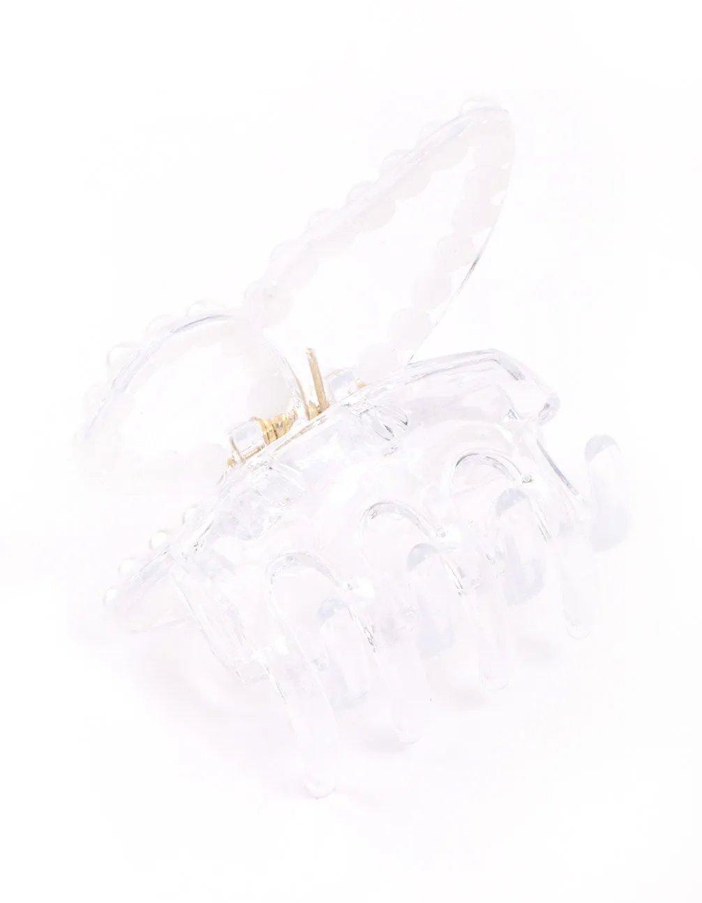 Pearl Clear Butterfly Claw Clip