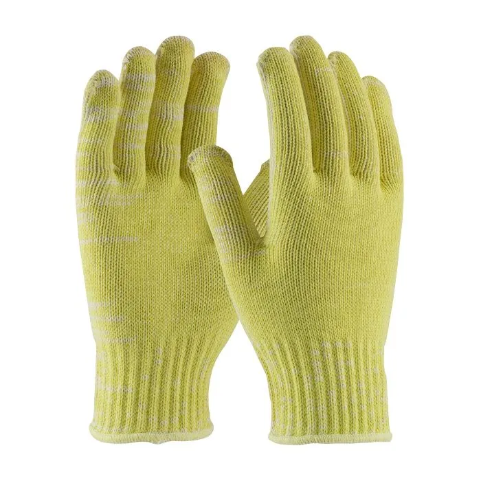 PIP Kut Gard 07-K320 Knit Kevlar/Cotton Plated Glove, Medium Weight, Yellow, Box of 12