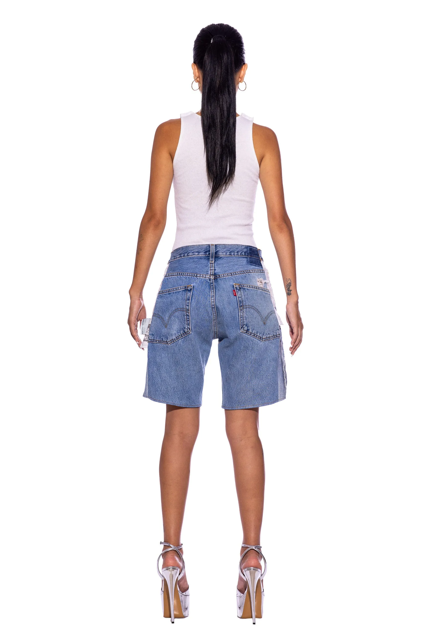 PORTERHOUSE LONG SHORT IN VINTAGE BLUE DENIM