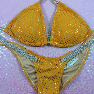 Quick Ship Sunset Sequin Bikini Micro cheeky bottom