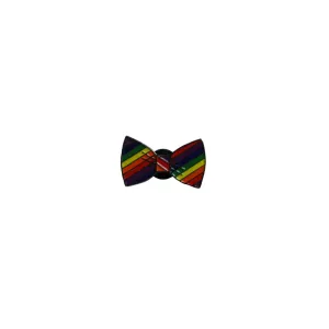 Rainbow Pride Bow Tie Lgbt Brooch Blazer Shirt Pin