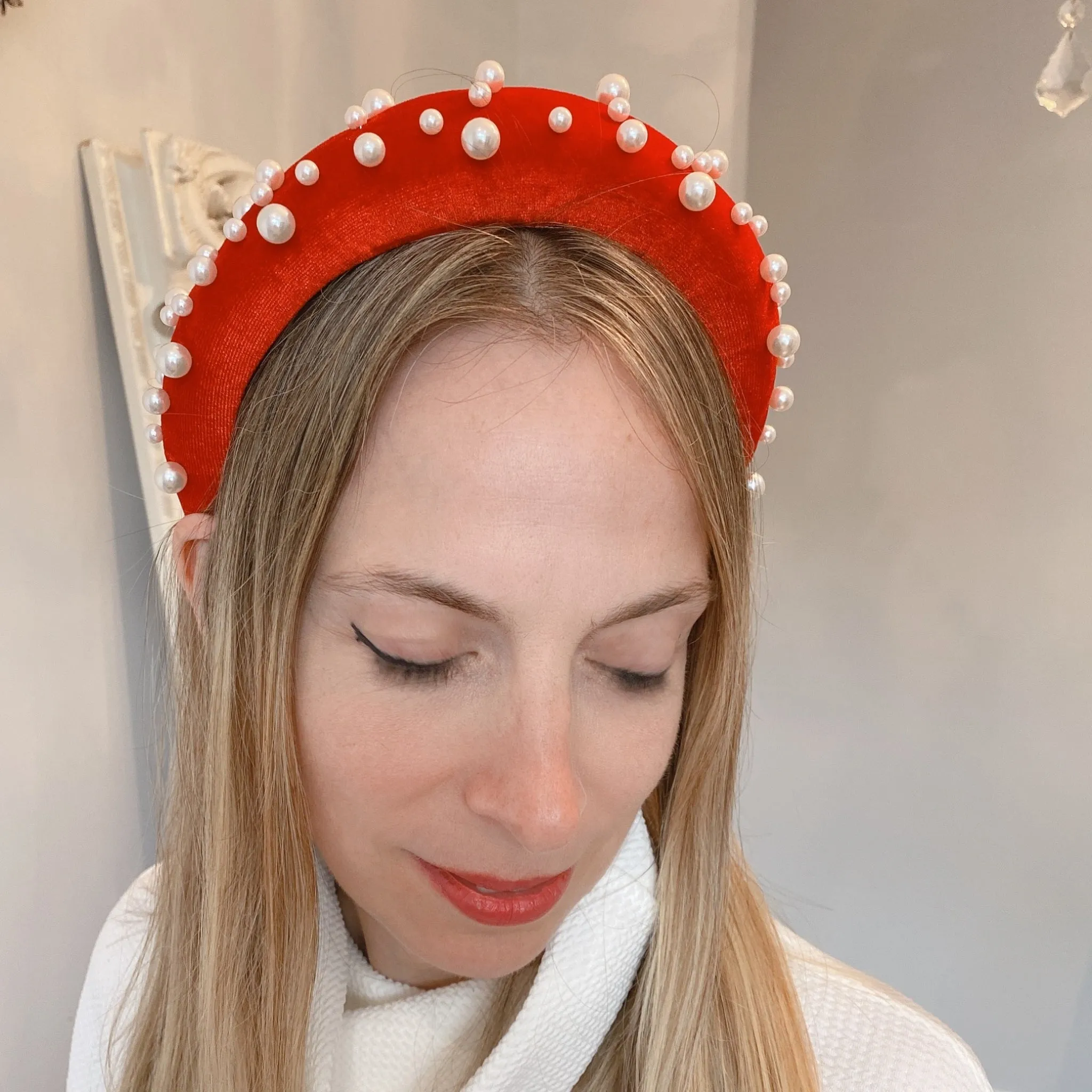 Red Pearl Headband