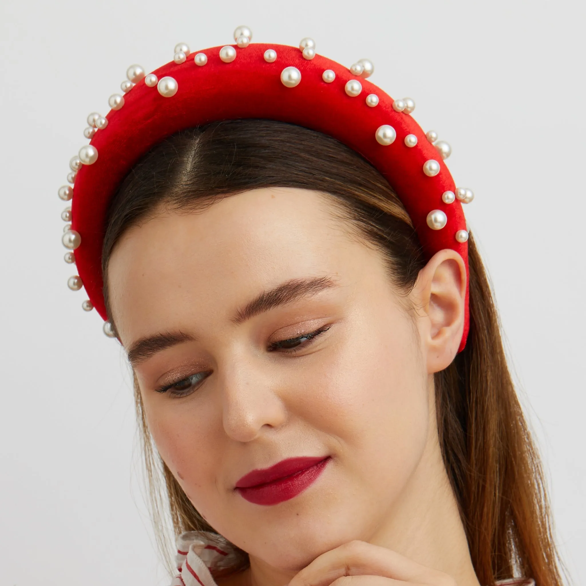 Red Pearl Headband