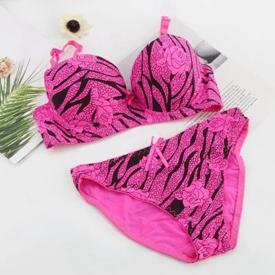 Sexy Sequined Decorative Lingerie Seamless Push Up Bras Set Adjusted Wire Free