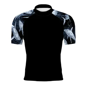 Shark Attack - Men's Surf UPF50  Short Sleeve Rash Guard