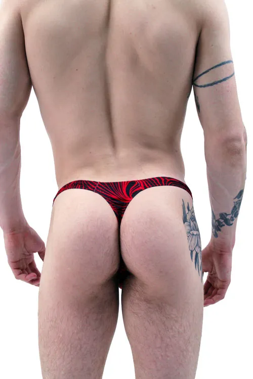 Shop Men's Red and Black Cappuccino Thong