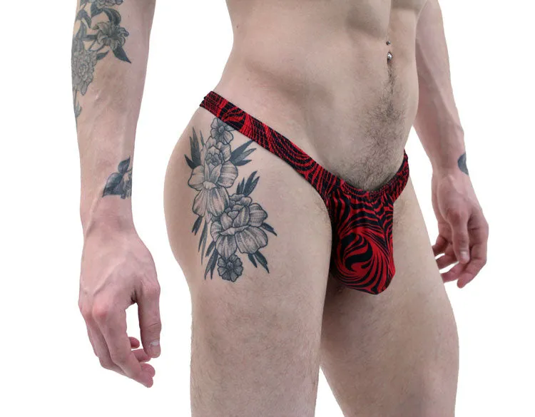 Shop Men's Red and Black Cappuccino Thong