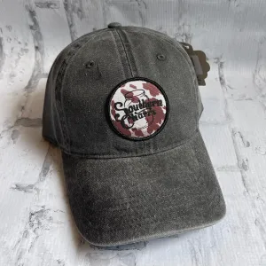 Southern Charm "Cow Circle" Hat - Charcoal with Woven Patch