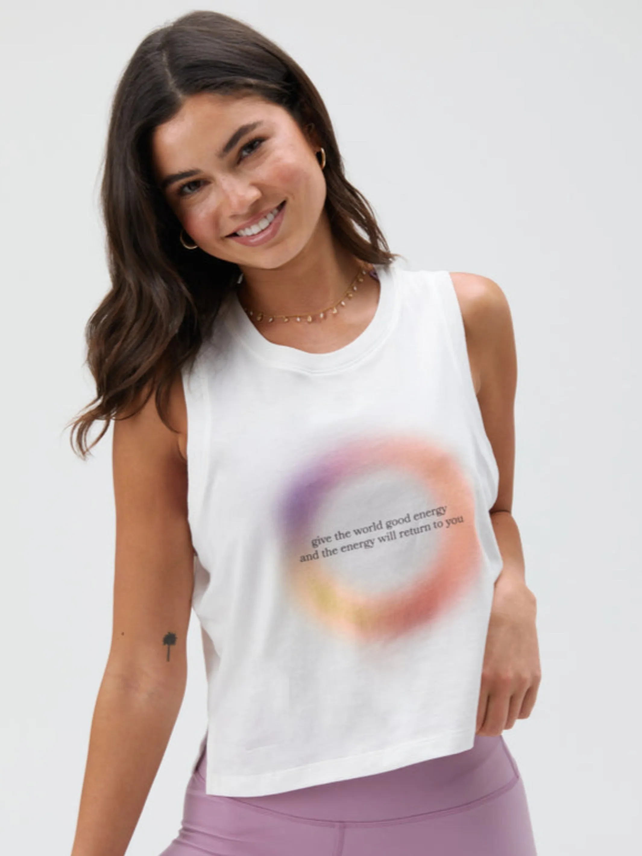 Spiritual Gangster Good Energy Box Crop Tank