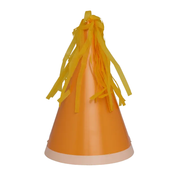 Tangerine Orange Party Hats (Pack 10)