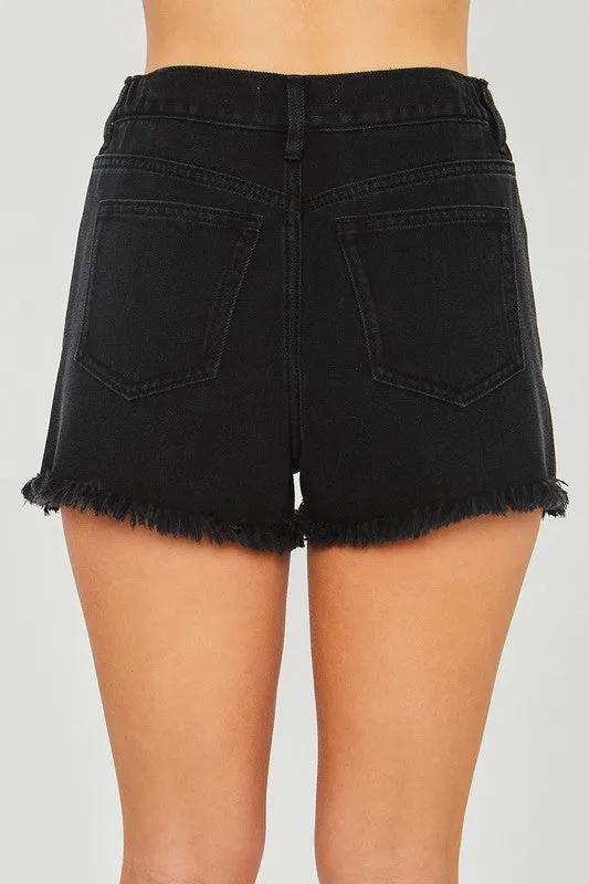 Tia Denim Shorts (Black)