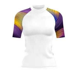 Violet Love - Women's Surf UPF50  Short Sleeve Rash Guard