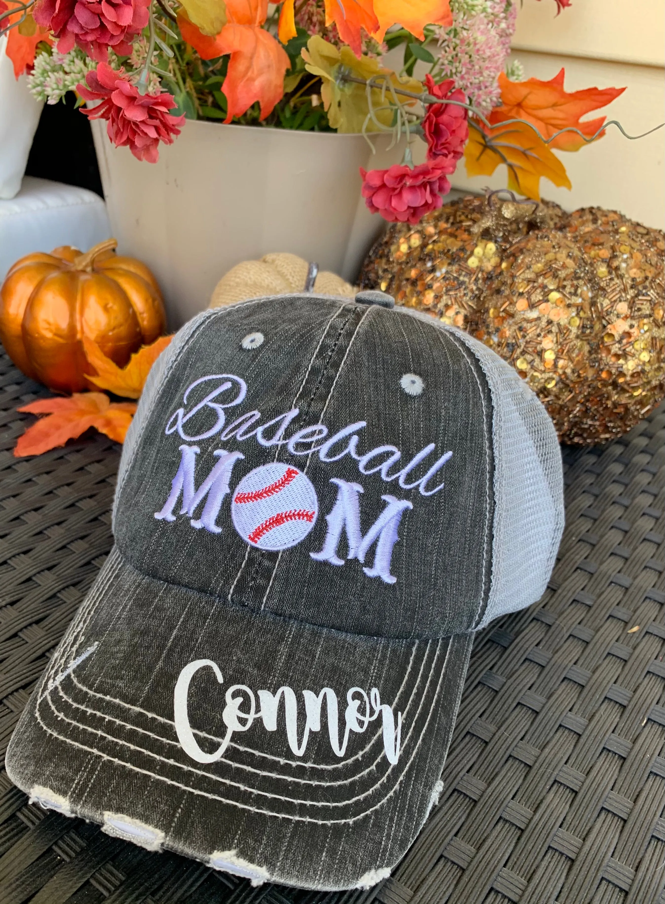 Volleyball hats and jewelry | Volleyball mom | Womens Embroidered distressed trucker caps | Personalize | Volleyball hair don’t care.