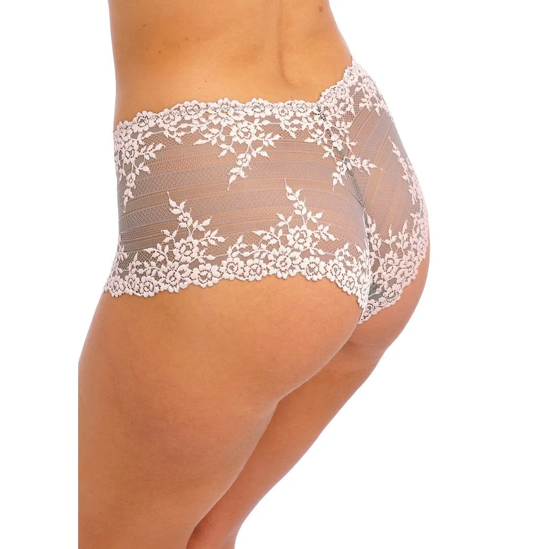 Wacoal Embrace Lace Boyshorts - Smoke/Crystal Pink