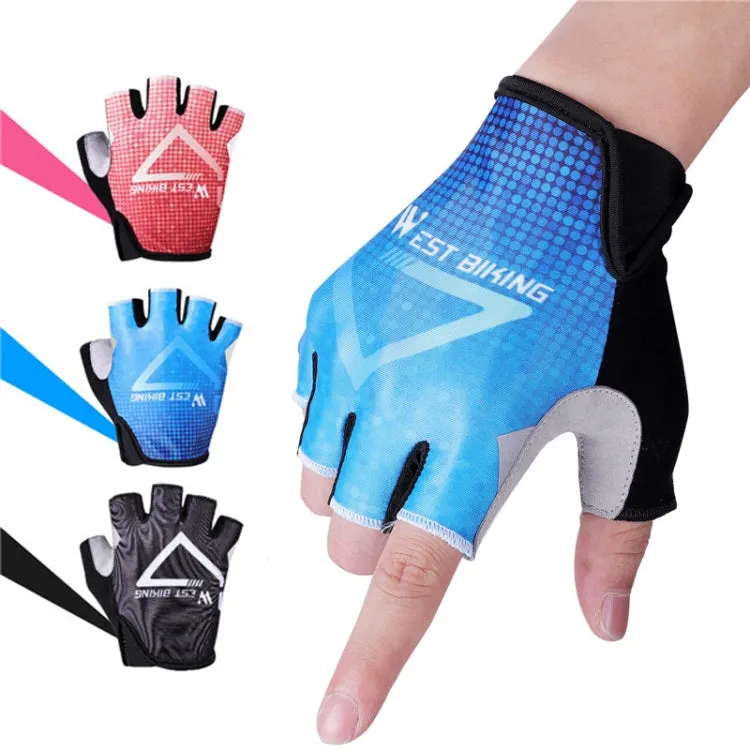 WEST BIKING YP0211215 Riding Gloves Summer Half Finger Breathable Outdoor Cycling Gloves, Size: M(Red)