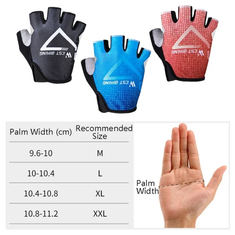 WEST BIKING YP0211215 Riding Gloves Summer Half Finger Breathable Outdoor Cycling Gloves, Size: M(Red)