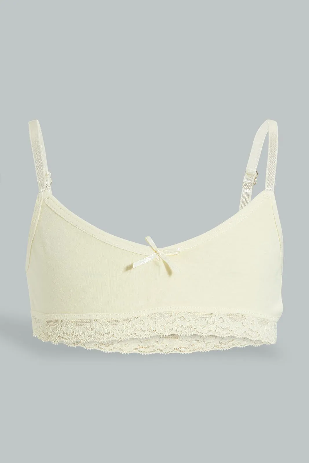 White And Yellow Comfort Bra For Senior Girls (Pack of 2)