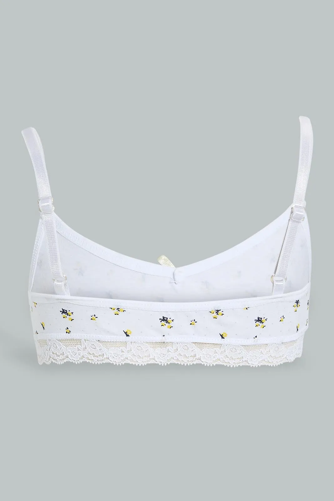 White And Yellow Comfort Bra For Senior Girls (Pack of 2)