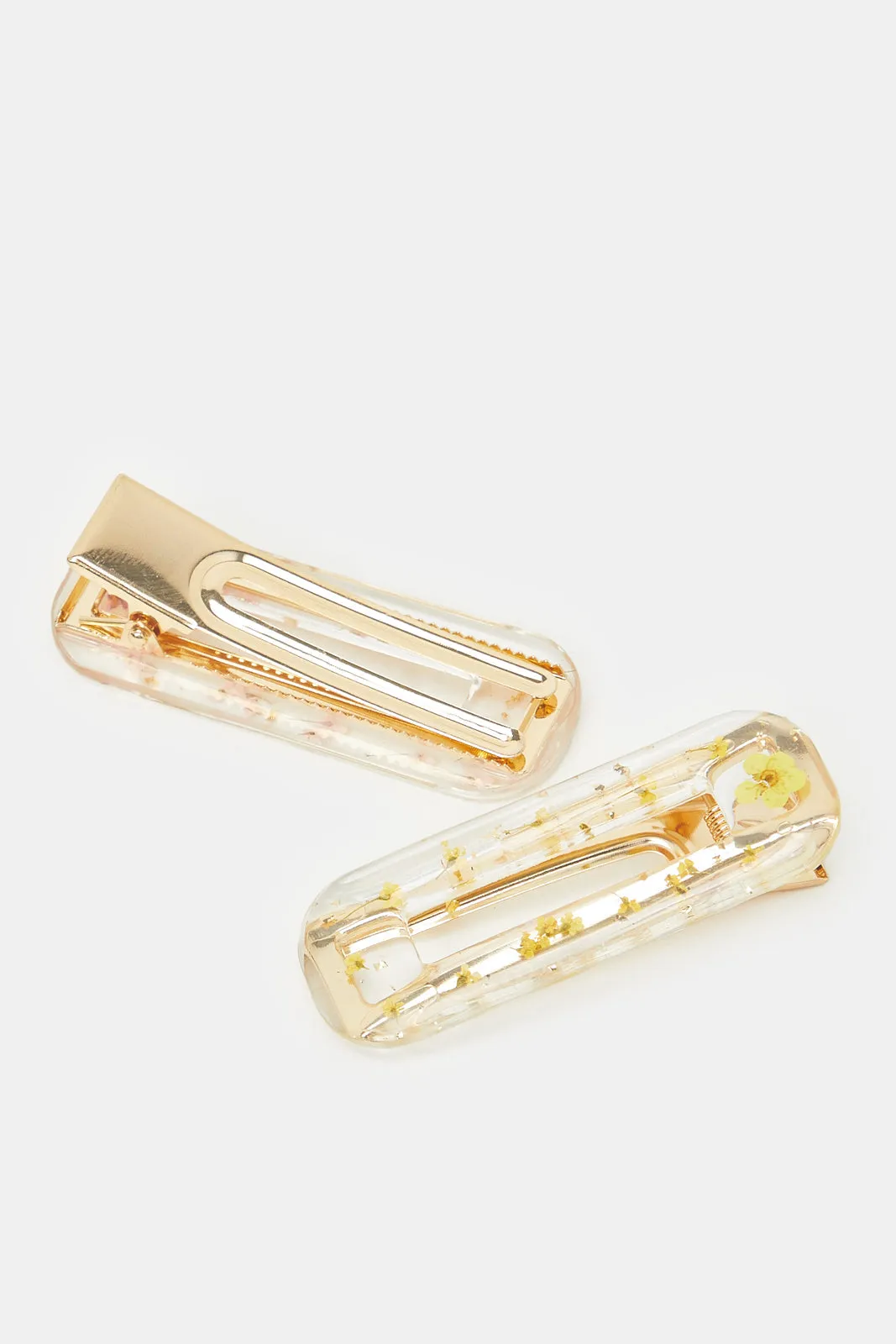 Women Gold Embellished Hair Clip (2 Piece)