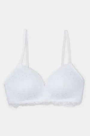 Women Ivory And Beige Non Wired Bra Set (Pack Of 2)