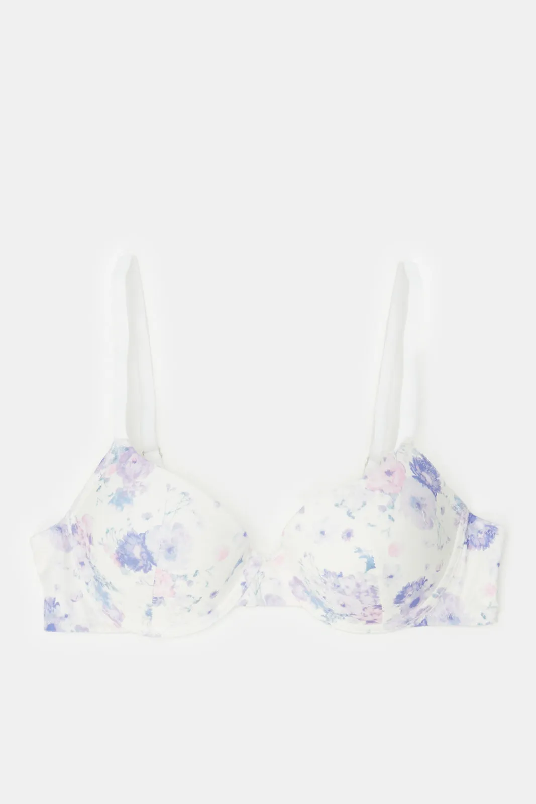 Women Ivory And Lilac T-Shirt Bra Set (Pack of 3)