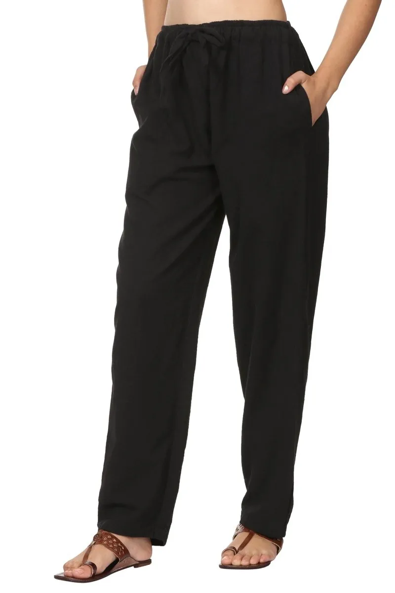 Women's Lounge Pant | Black | Fits Waist Size 28" to 36"