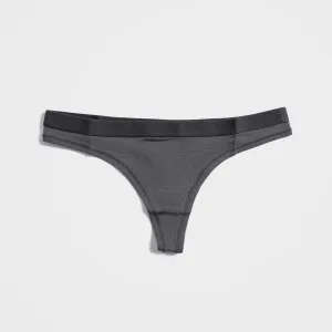 Women’s TENCEL™ Lyocell Thong Underwear I 2-Pack, Charcoal