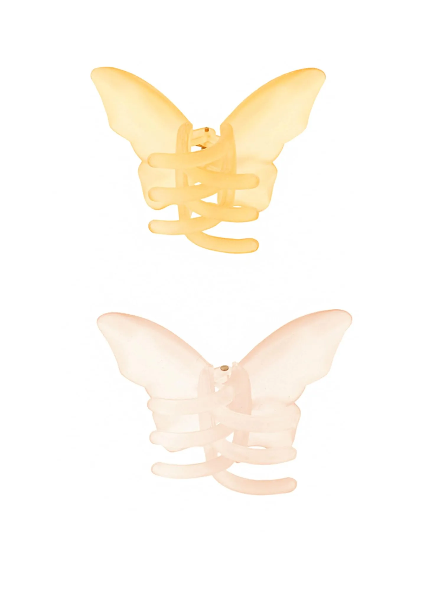 Yellow Chimes Claw Clips for Women Hair Clutches for Women Hair Accessories For Women Set of 2 Pcs Claw Clip Peach Yellow Butterfly Clips Big Clutchers for Hair Clutcher for women and Girls Gifts